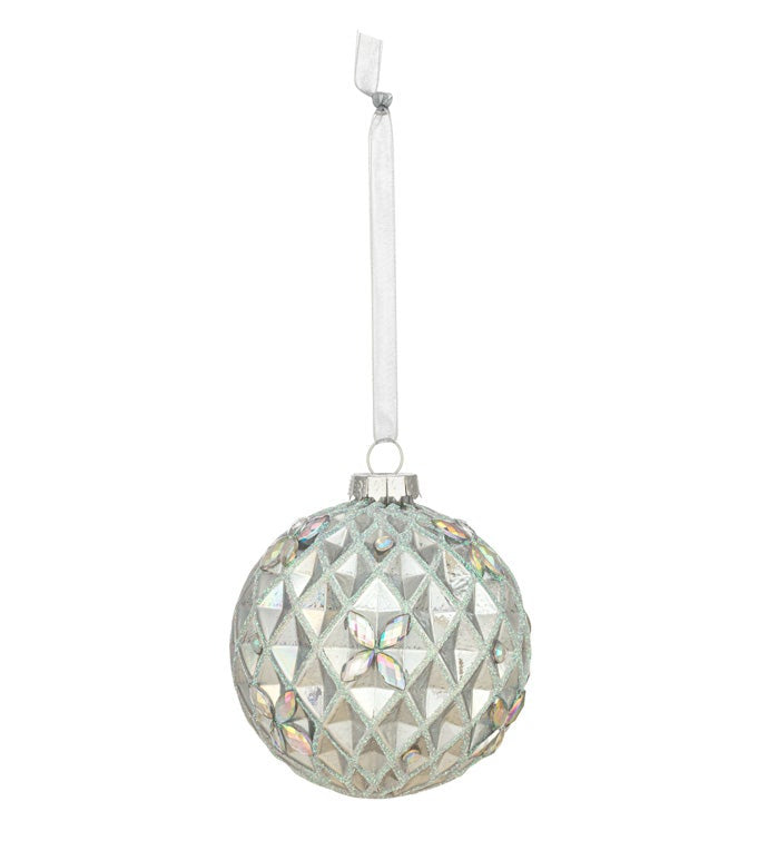 Esfera cristal iridiscente y gemas