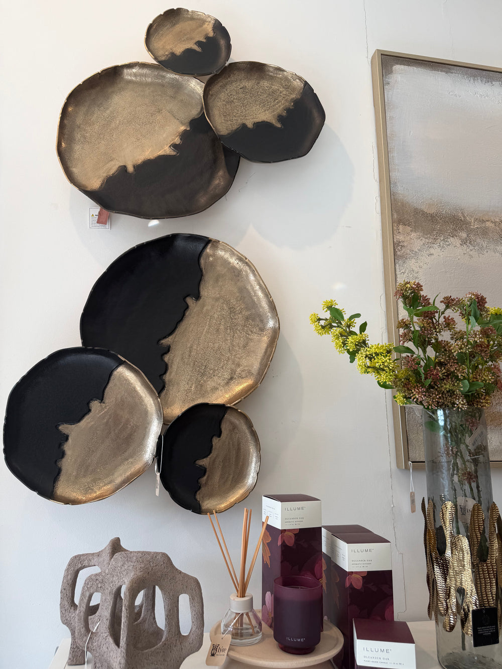 30X25" 3-DISC METAL WALL DÉCOR