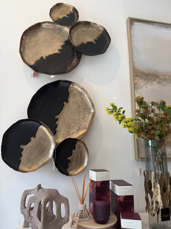 30X25" 3-DISC METAL WALL DÉCOR
