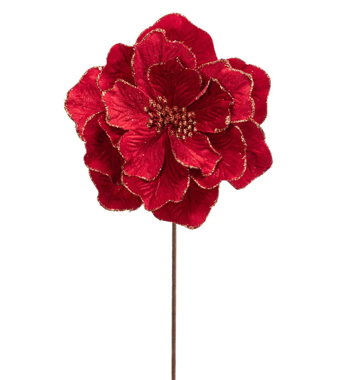 Magnolia Roja con Brillo 8"
