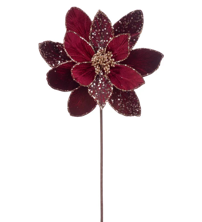 Pascua Velvet Lentejuelas Burgundy