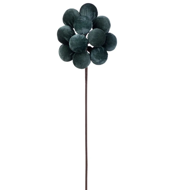 Espiga Velvet Esferas-Verde