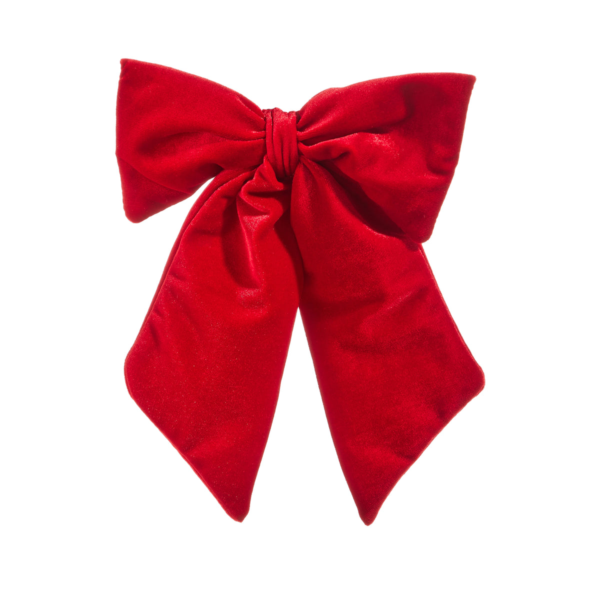 11" Lazo Velvet Rojo Clip-On