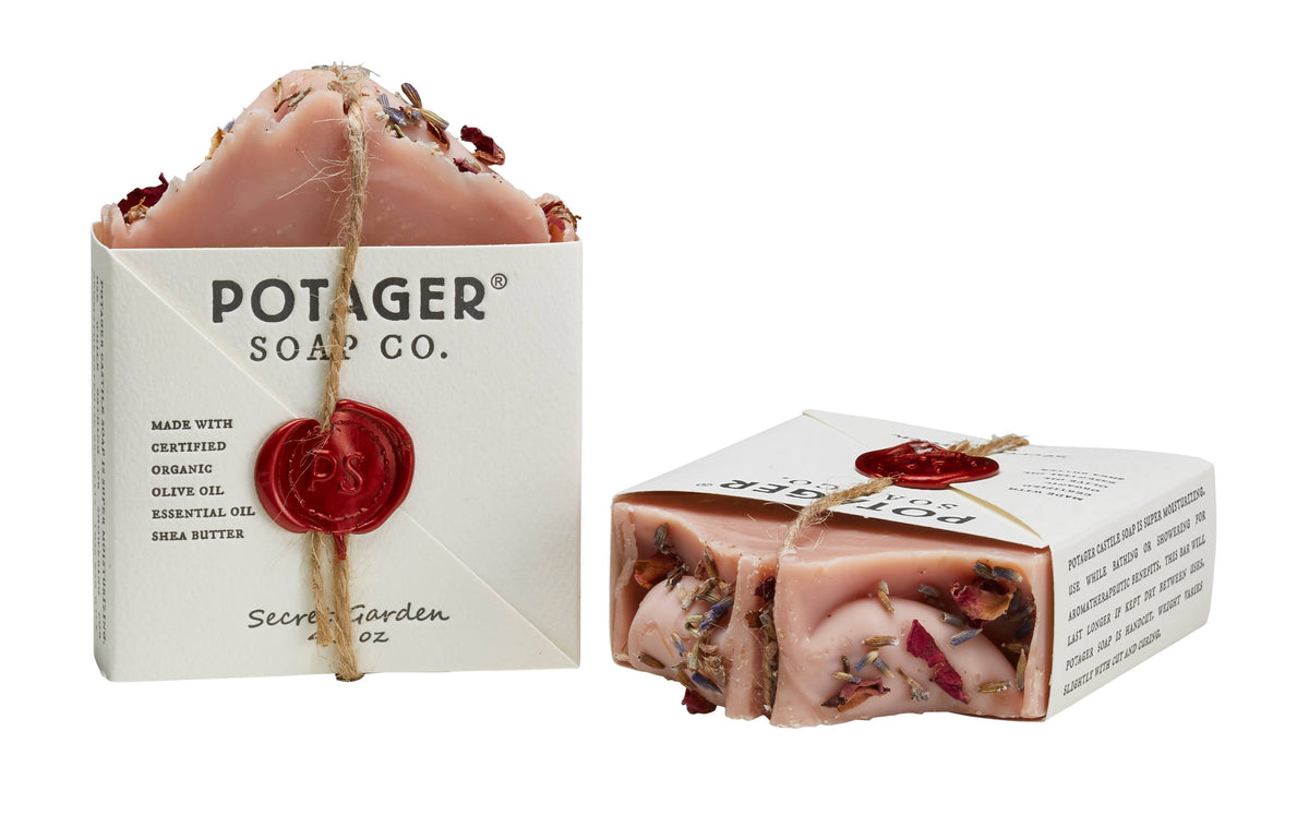 Potager Natural Soap Secret Garden w/Pink Clay
