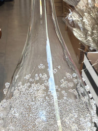 7" GLASS ICE DROP ORNAMENT