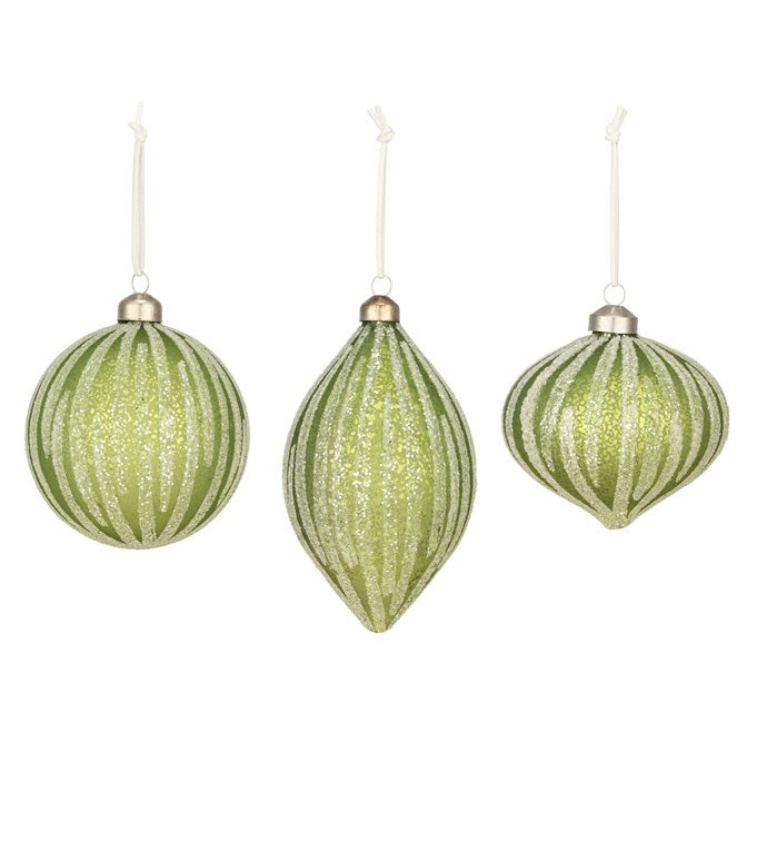 Esfera verde cristal y escarcha