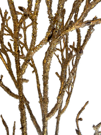 37" METALLIC BEADED BIRCH SPRAY X2 DORADO