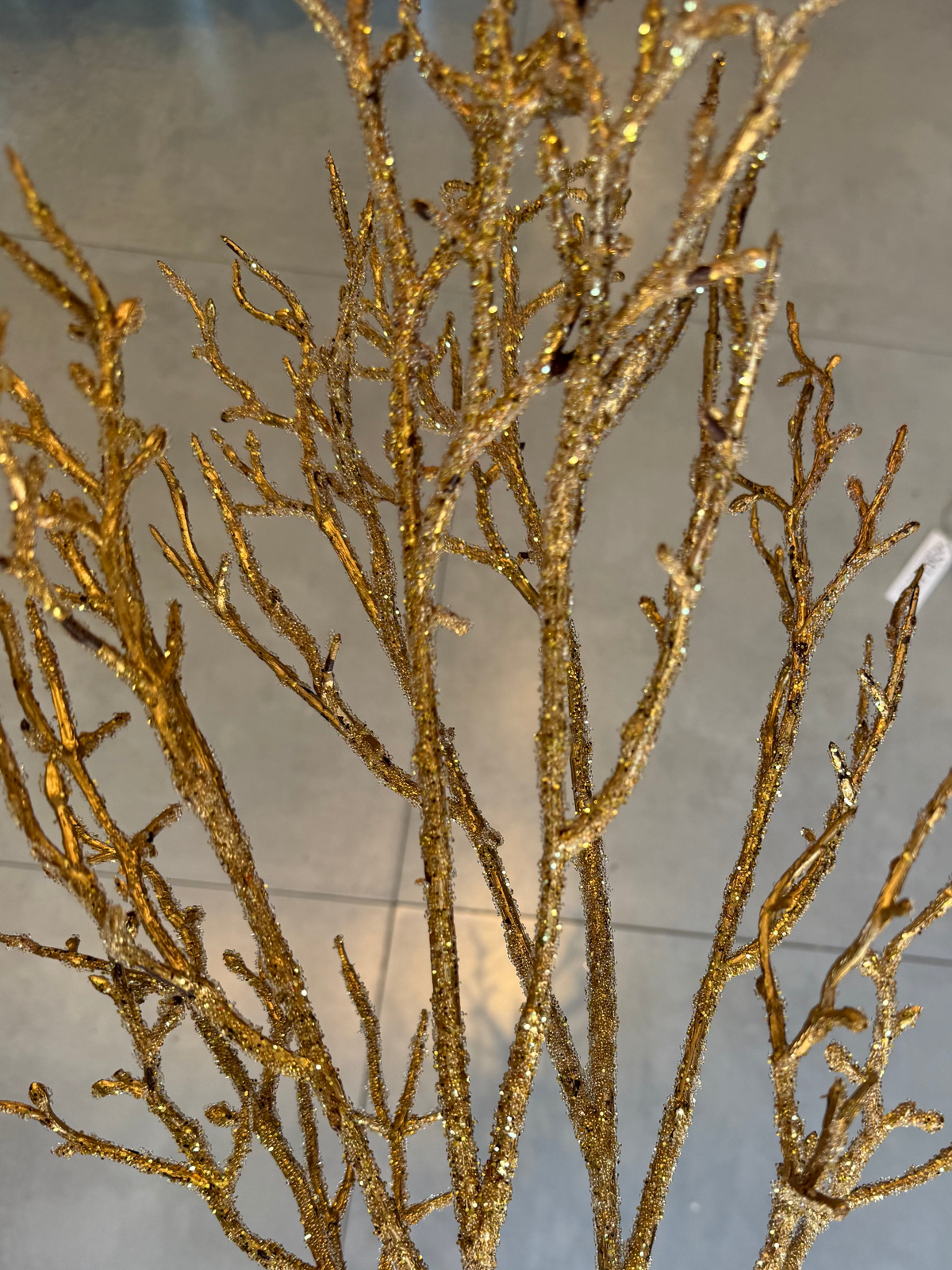 37" METALLIC BEADED BIRCH SPRAY X2 DORADO