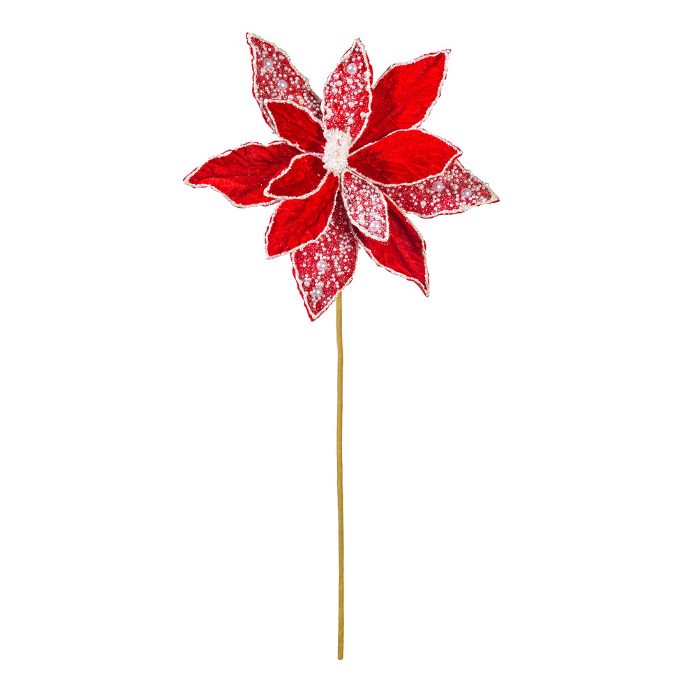 Pascua Velvet Rojo y Perlas 17"