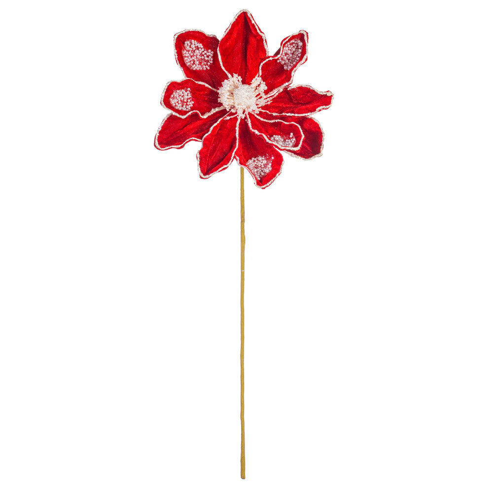 Pascua Velvet Rojo y Perlas 17"