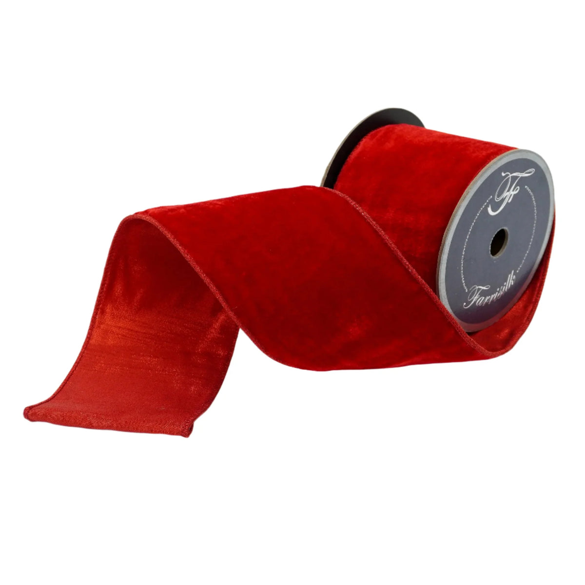 CINTA VELVET ROJO 4"x 10 YARDAS