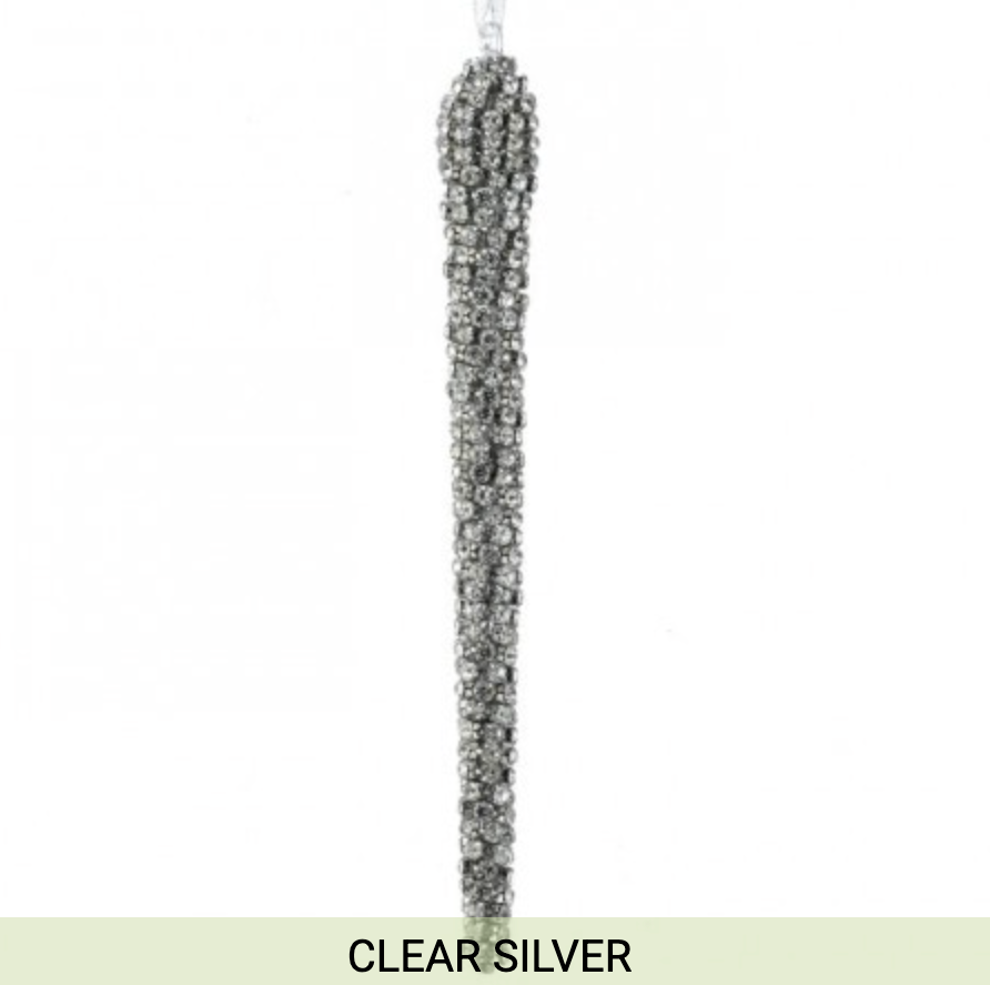 Ornamento Icicle plateado 11"