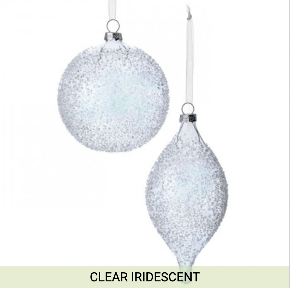 Esfera Cristal Escarchado 6"