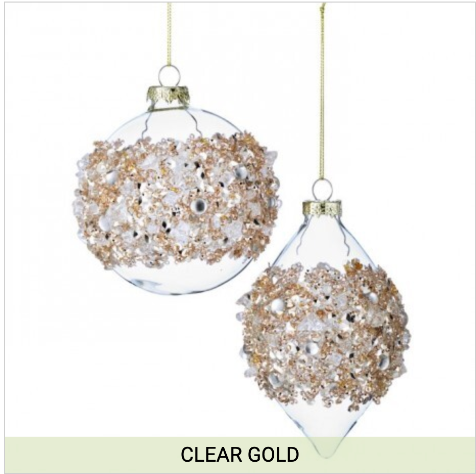 Ornamento Cristal Ice Sequin 6"