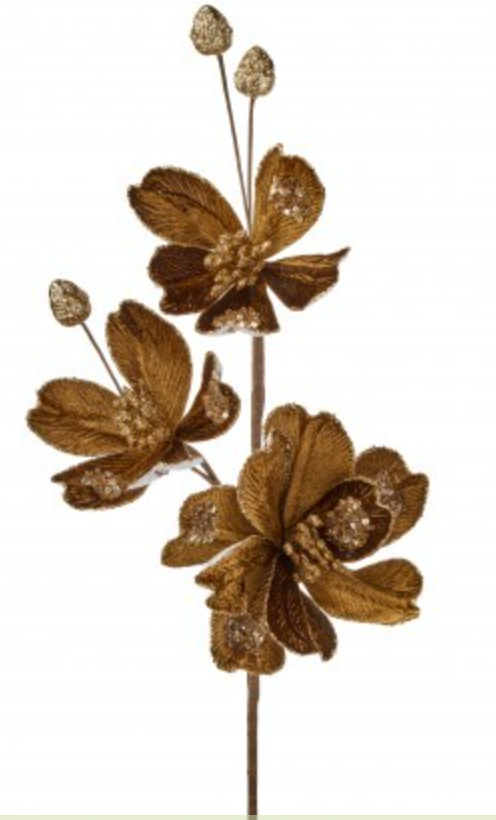 Trio Espiga Magnolia Velvet Marrón 24"