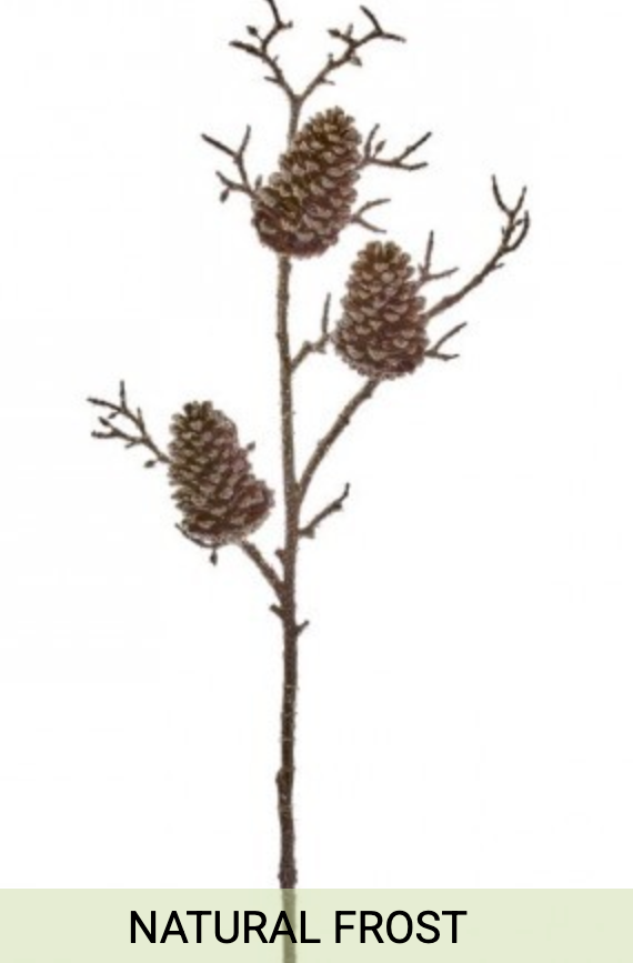 Espiga Rama con Trio de Pine Cones 45"