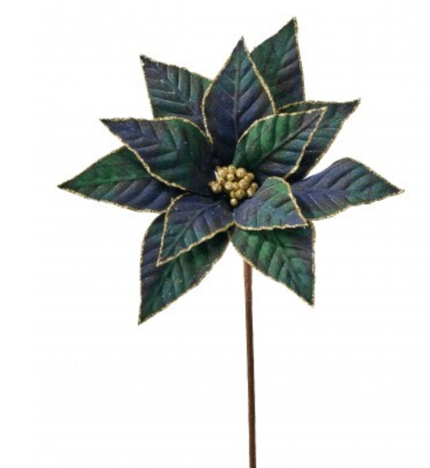 21" PLAID POINSETTIA ESPIGA