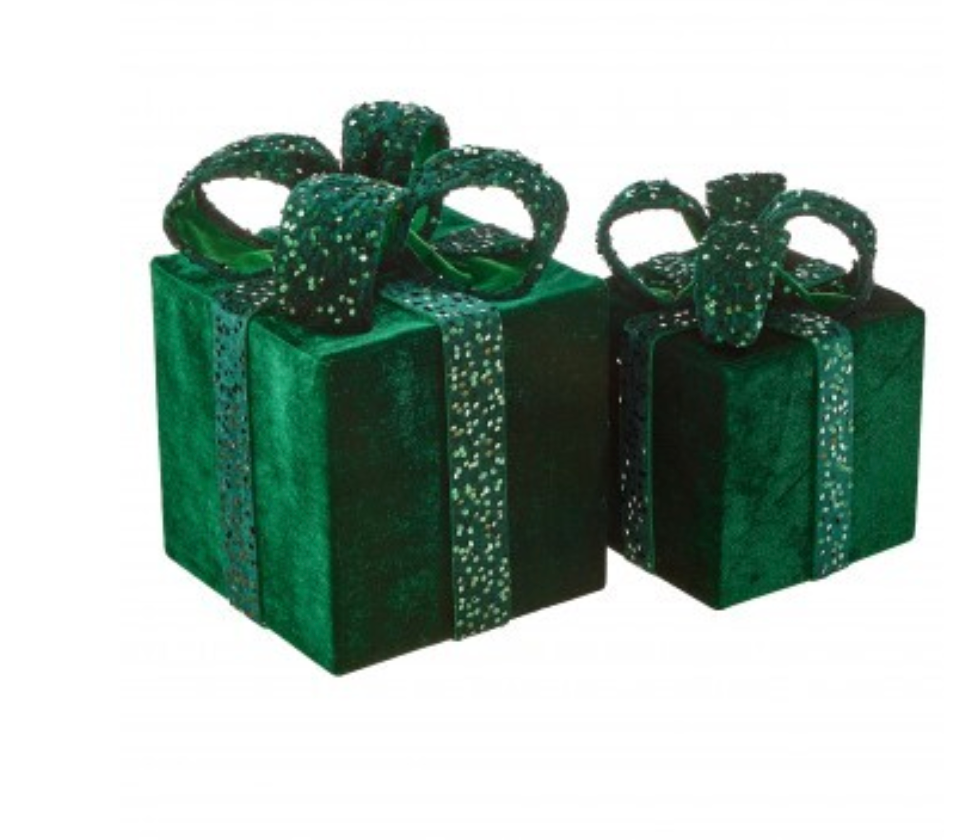 Set 2 Regalos Velvet Verde