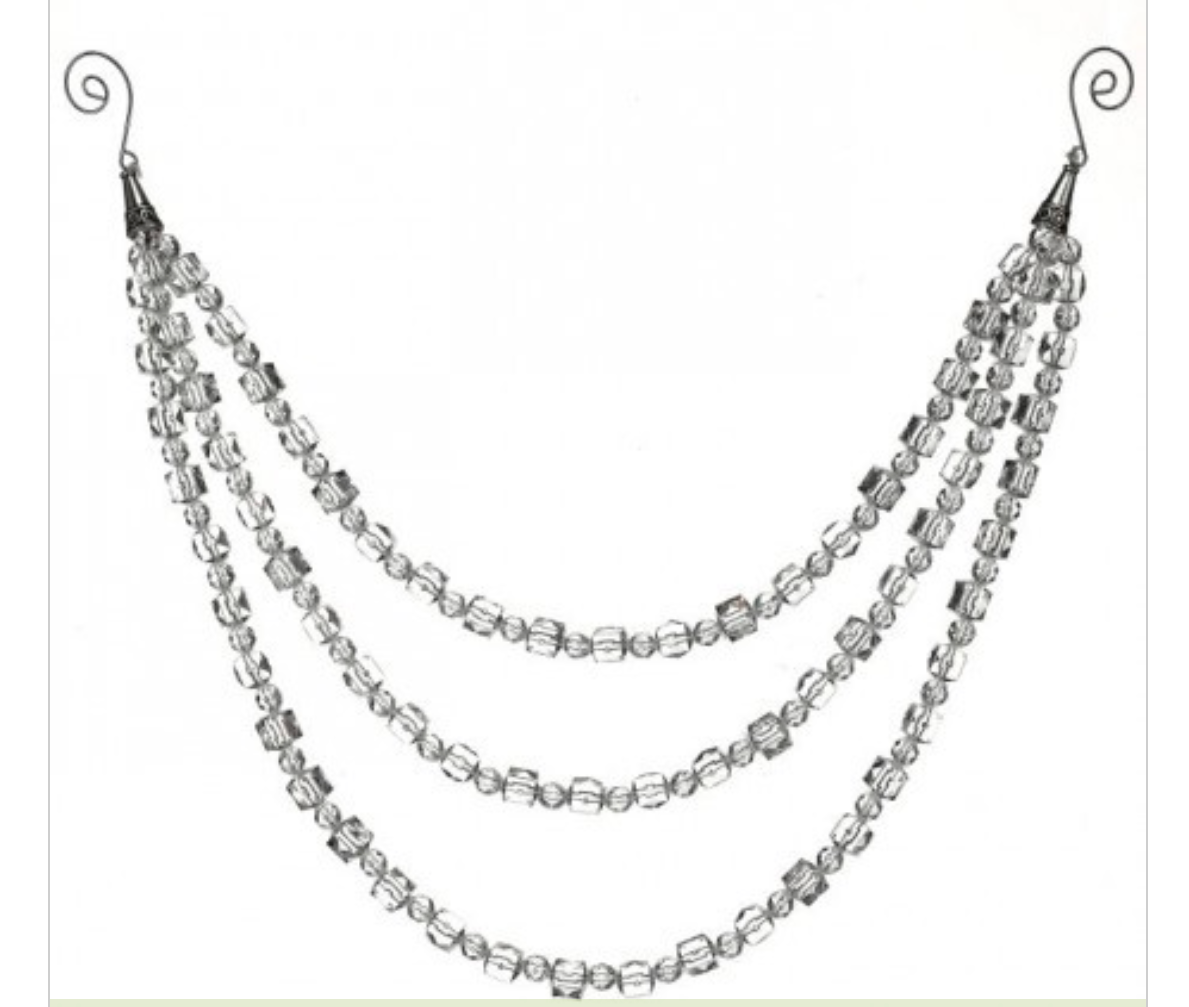 23" TRIPLE STRAND ACRYLIC DROP GARLAND