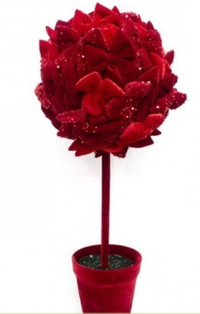 Topiary Lazos Velvet Rojo 36"