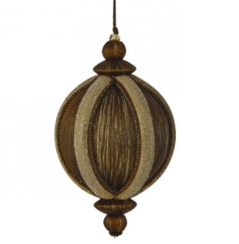 6" JEWEL TRIM YARN BALL ORNAMENT