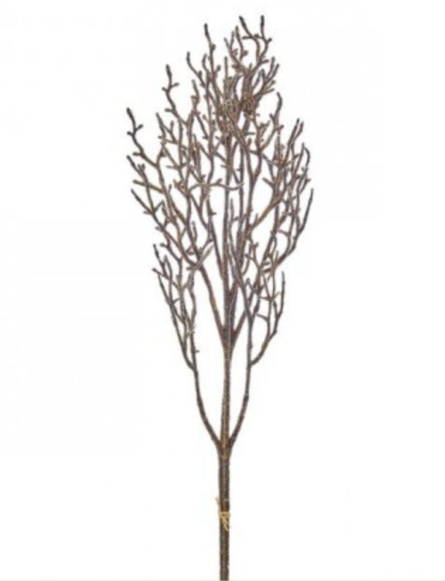 37" METALLIC BEADED BIRCH SPRAY X2 MARRÓN