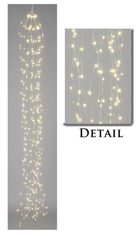 ESPIGA DE LUCES LED EN CASCADA 6"