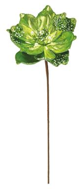 SEQUIN MAGNOLIA SPRAY 21" GREEN