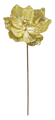 SEQUIN MAGNOLIA SPRAY 21" GOLD