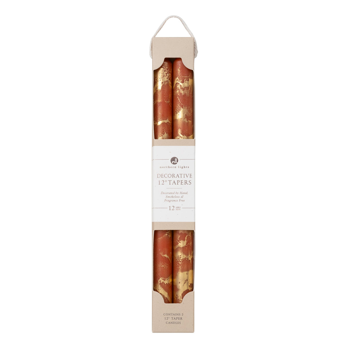 NL Taper Candle Gold Marble