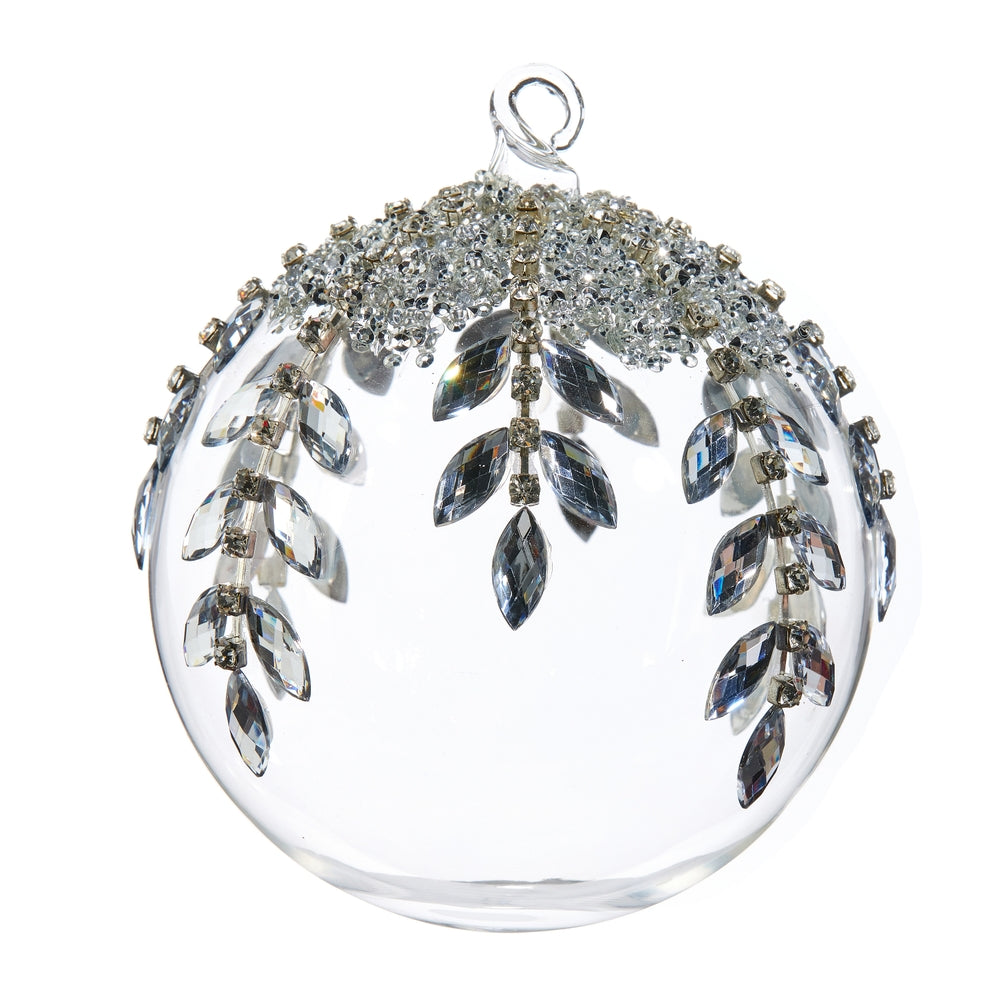 5" Jeweled Ball Glass Ornament