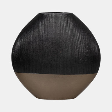 22" COLOR BLOCK ROUND VASE,