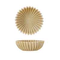Decorative Resin Fluted Bowl 7"