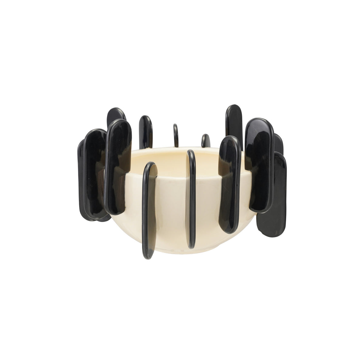 Sculptural Bowl White & Black