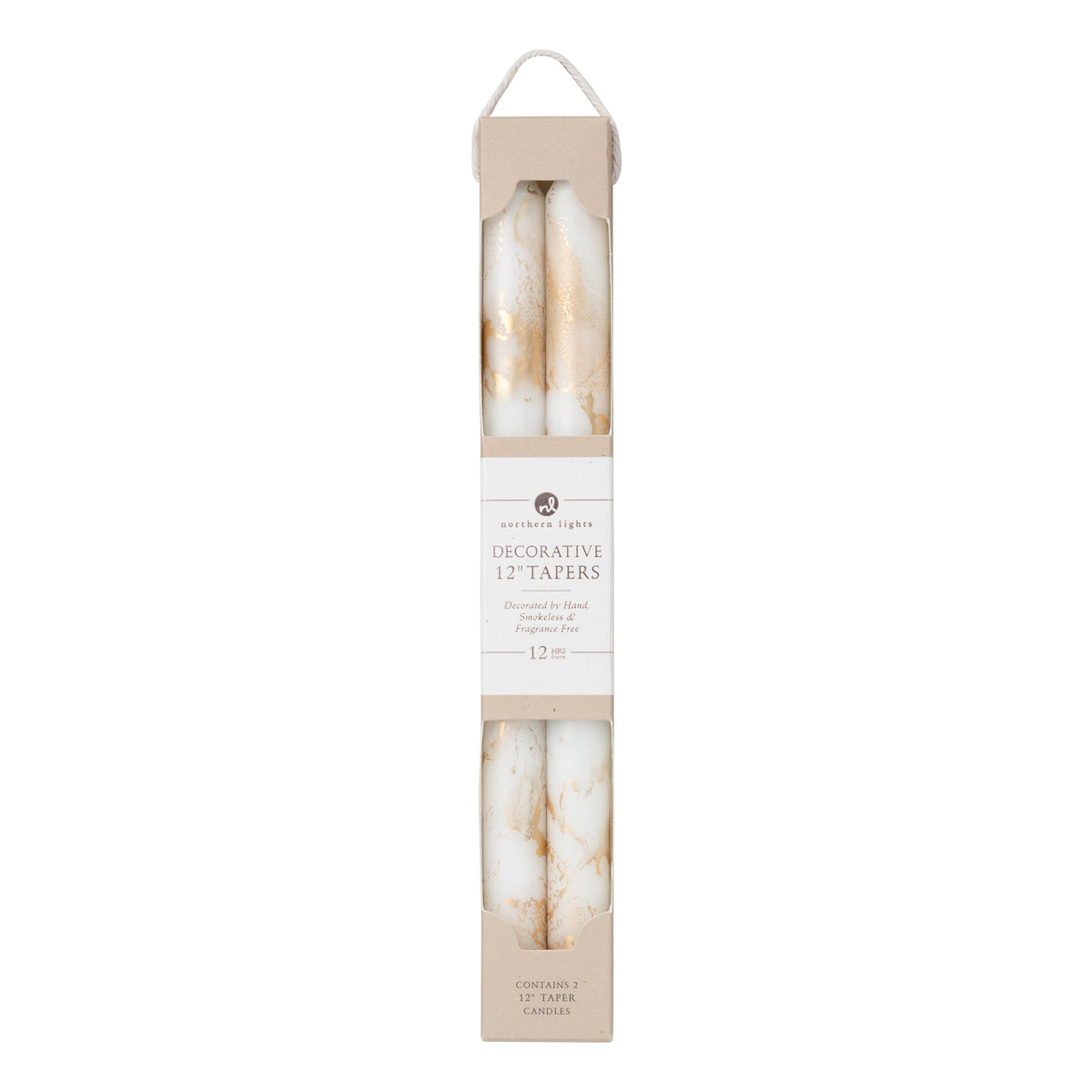 NL Taper Candle Gold Marble
