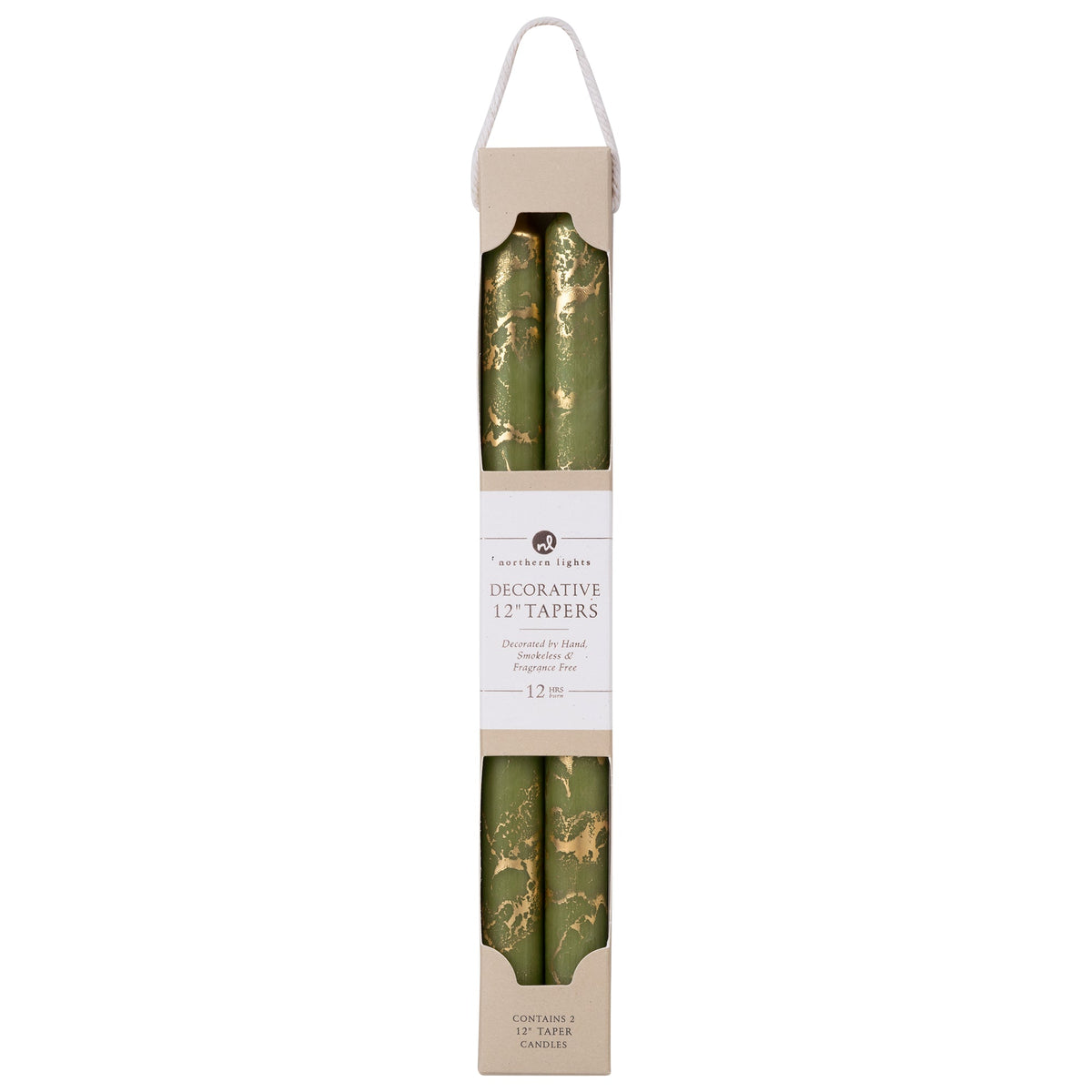 NL Taper Candle Gold Marble