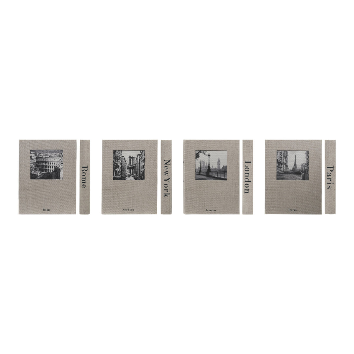 Linen Book Storage Box City Name