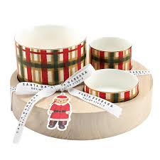 Trio Ceramic Wood-BeigePlaid