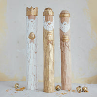 Reyes Magos Tallados Madera 20"