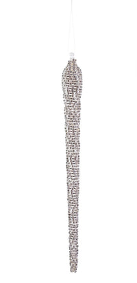 Icicle Ornament 11" Medium Plateado