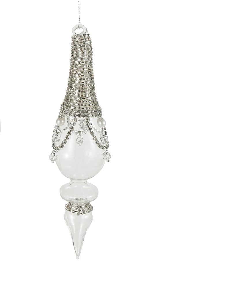 Finial Cristal y Rhinestone 9"